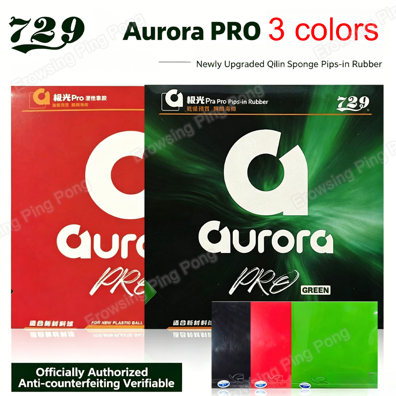 Table Tennis Backhand - 729 AURORA PRO Tafeltennisrubberblad Niet-kleverig Backhand
