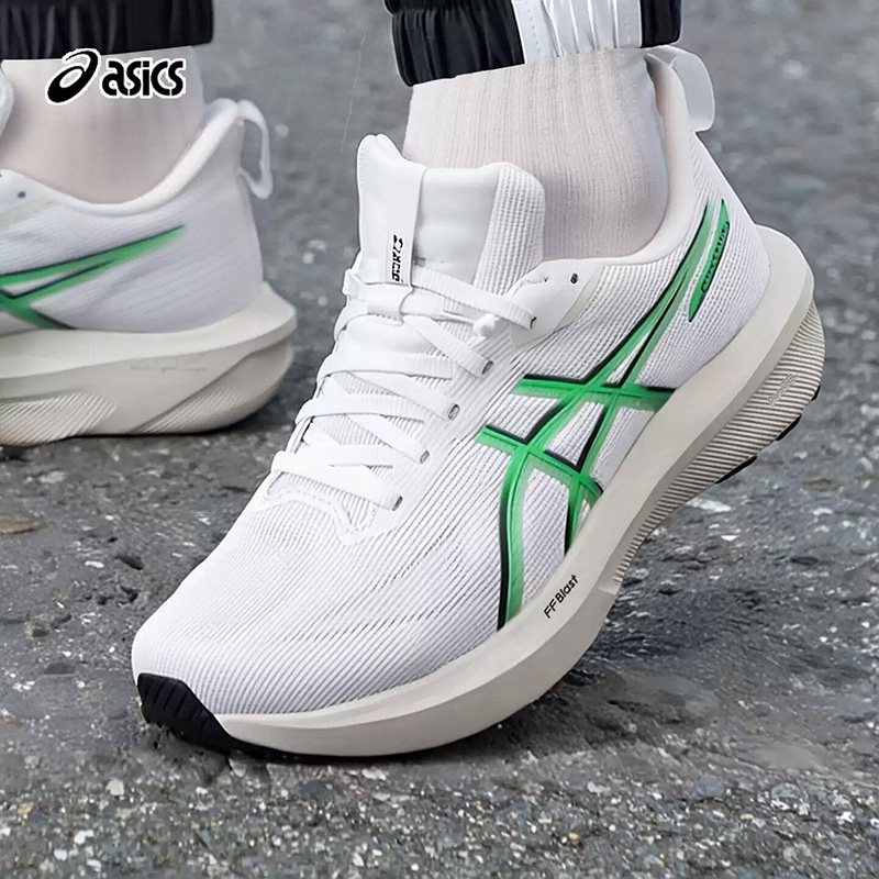 Table Tennis Shoes Asics - Asics DYNABLAST 4 Wit Fluorescerend Groen