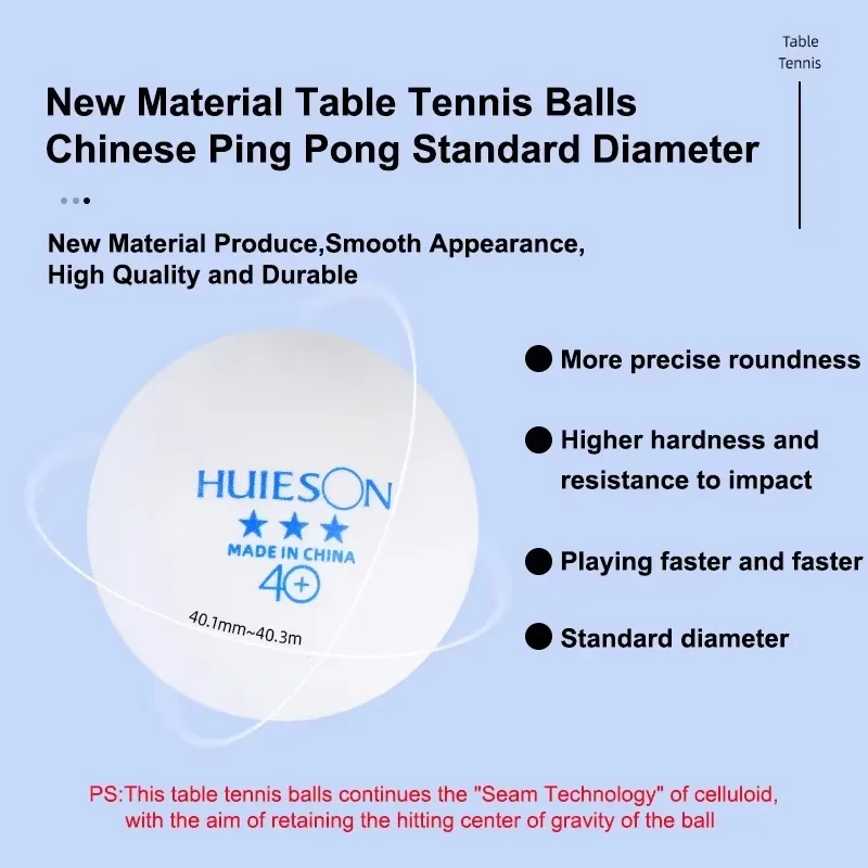 100 STKS Huieson Blauw Logo Ta - Table Tennis Pc recensie en prijs